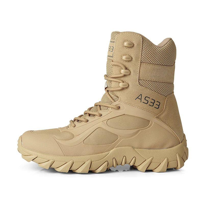 Chaussure militaire rangers beige de nouvelle génération vue côté intérieur
