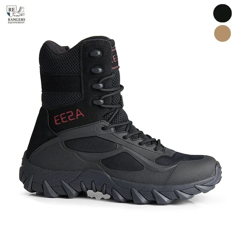 Chaussure militaire noire de nouvelle génération type rangers